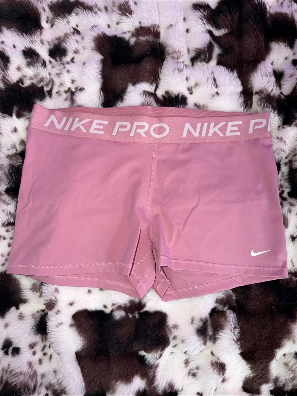 Nike Pro Pink Women's Performance Shorts with White Swoosh